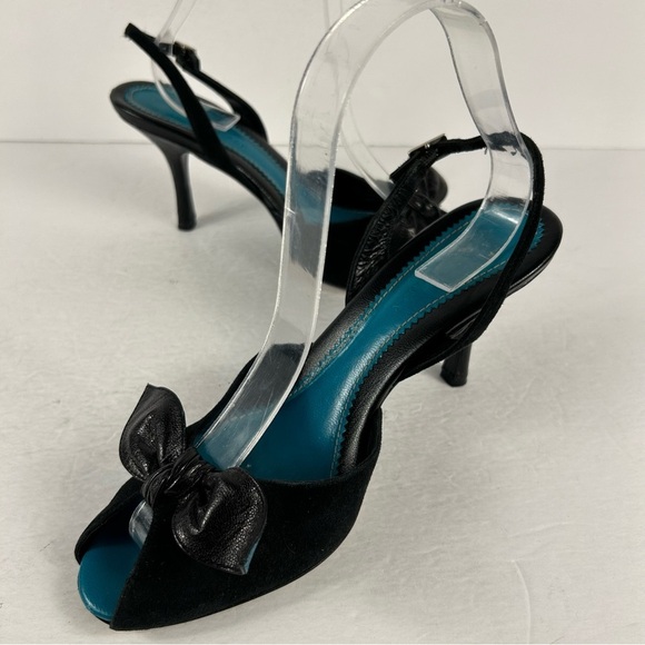 💕Cole Haan Elegant Black Women's Slingback Heels 8 - Picture 5 of 9